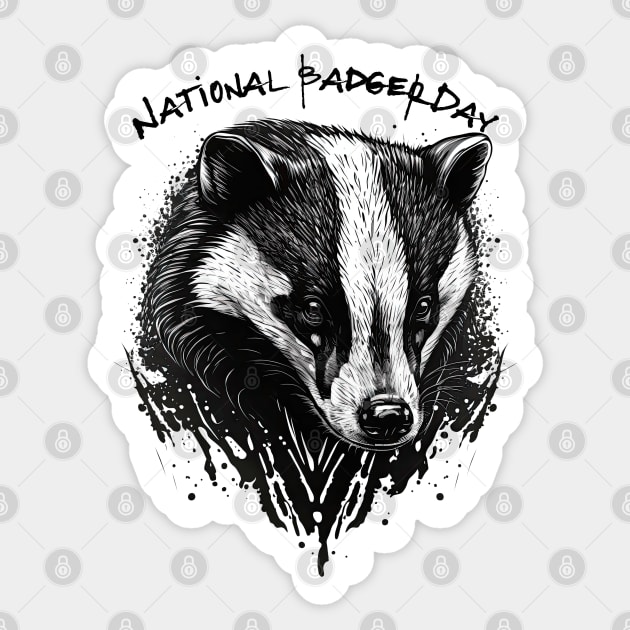 National Badger Day Sticker by HolidayBug